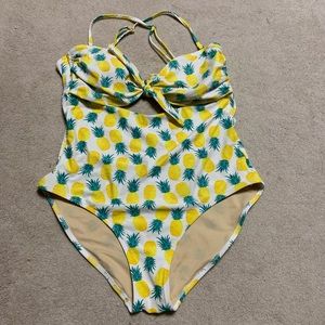 Pineapple Print One-piece Swimsuit